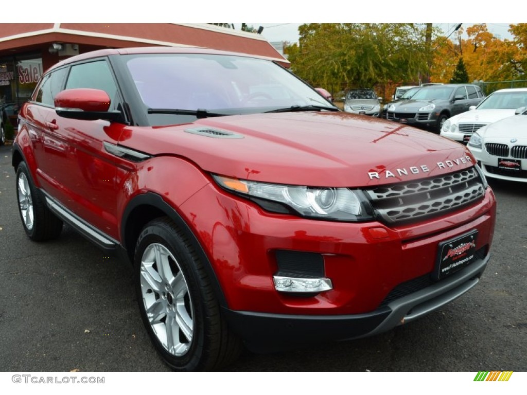 2012 Range Rover Evoque Coupe Pure - Firenze Red Metallic / Ebony photo #3