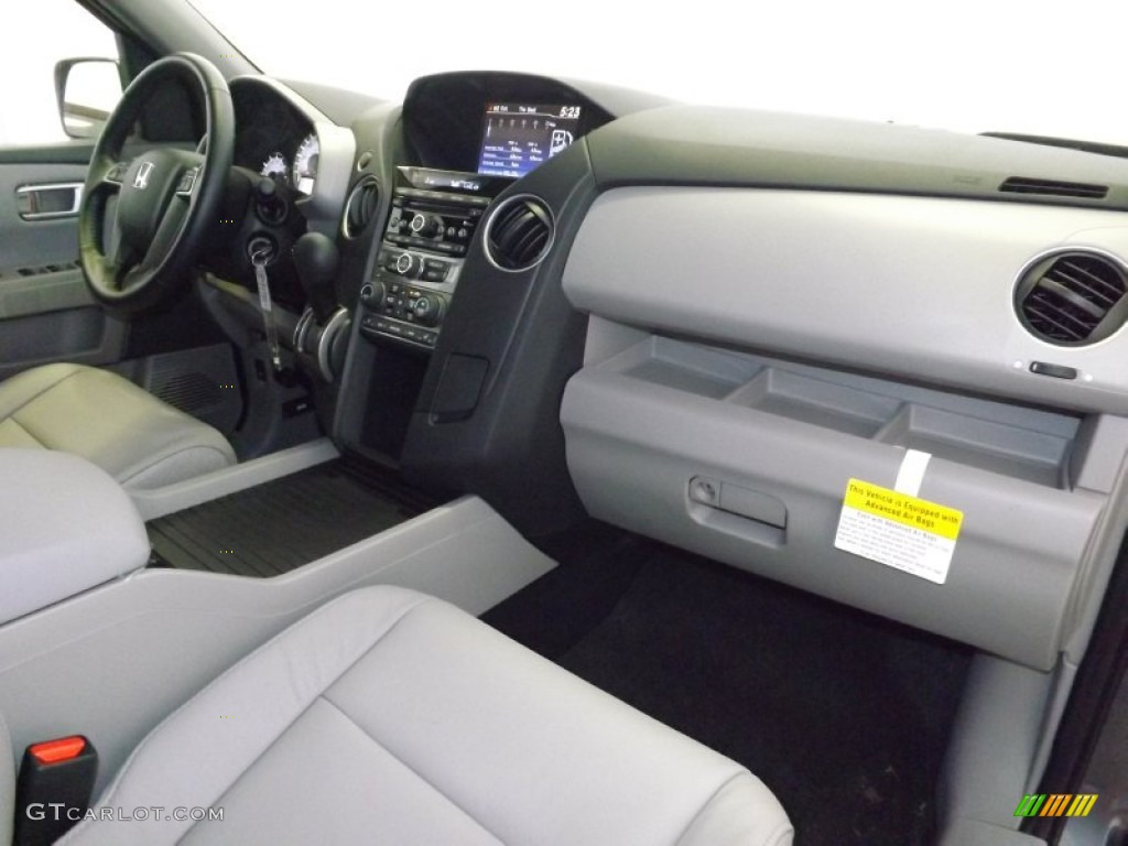 2014 Pilot EX-L - Modern Steel Metallic / Gray photo #32