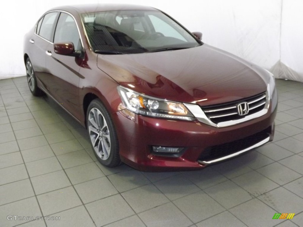 2014 Accord Sport Sedan - Basque Red Pearl II / Black photo #1