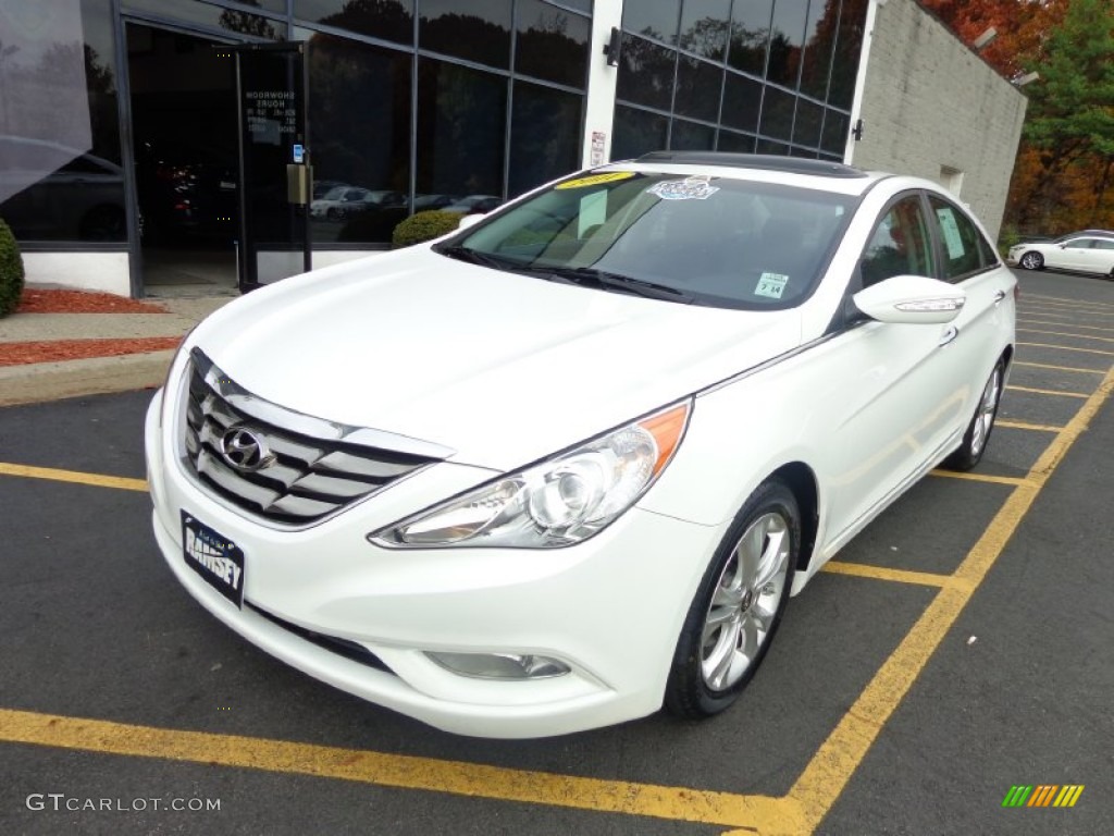 2011 Sonata Limited - Pearl White / Black photo #1