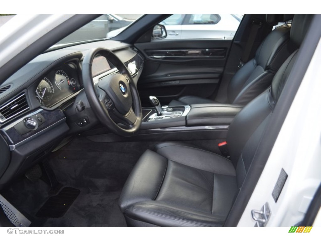 Black Interior 2011 BMW 7 Series 750i xDrive Sedan Photo #87663266