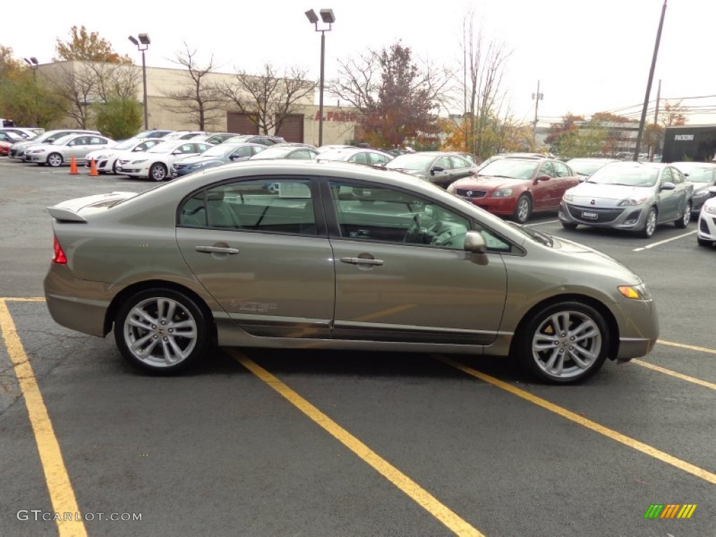 2007 Civic Si Sedan - Galaxy Gray Metallic / Black photo #4
