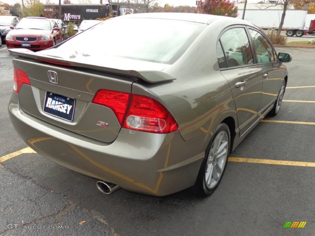 2007 Civic Si Sedan - Galaxy Gray Metallic / Black photo #5