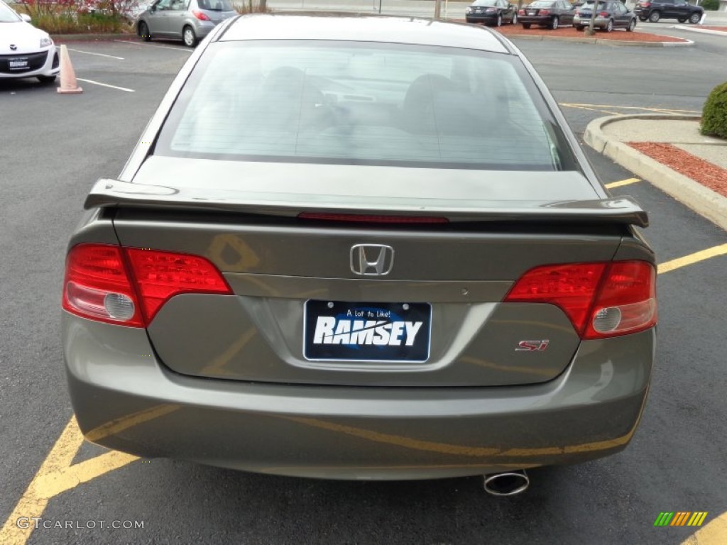 2007 Civic Si Sedan - Galaxy Gray Metallic / Black photo #6