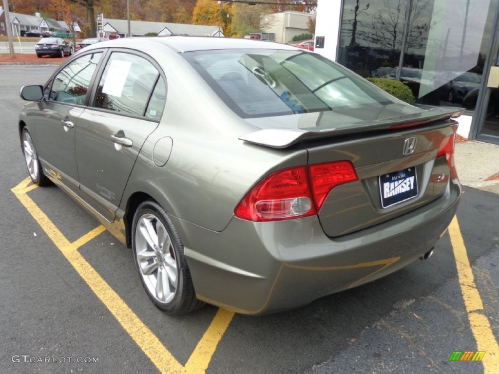 2007 Civic Si Sedan - Galaxy Gray Metallic / Black photo #7