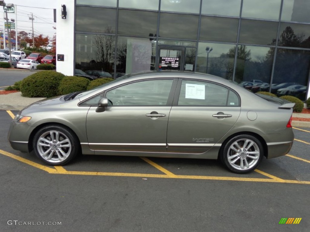 2007 Civic Si Sedan - Galaxy Gray Metallic / Black photo #8