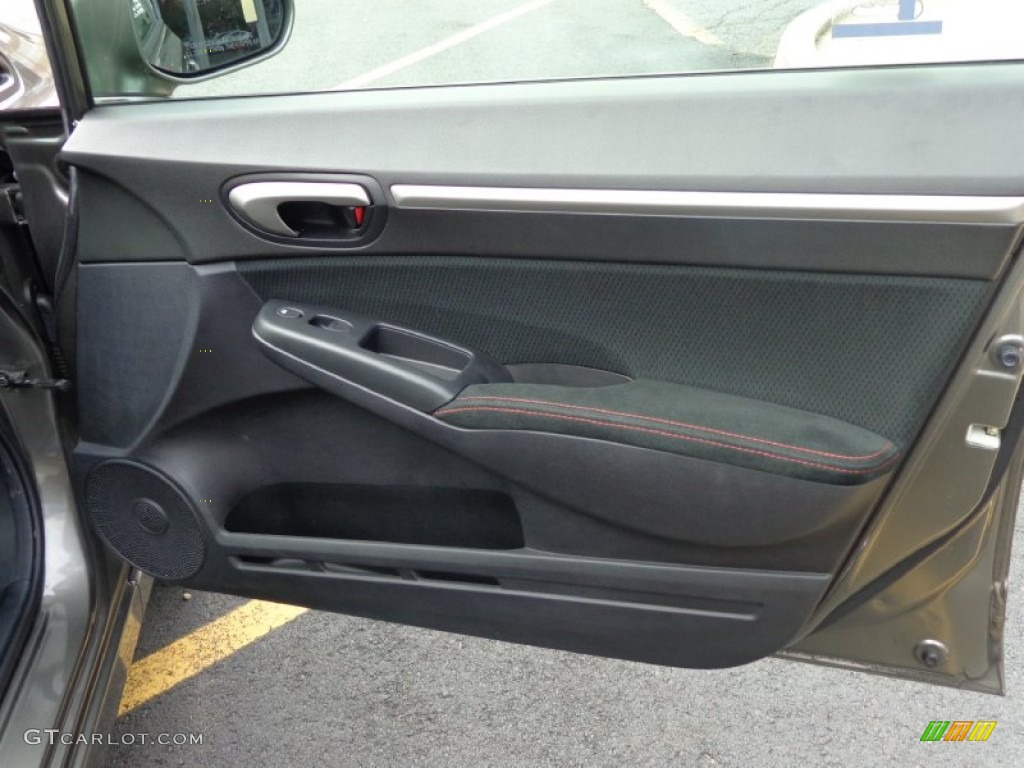 2007 Civic Si Sedan - Galaxy Gray Metallic / Black photo #9