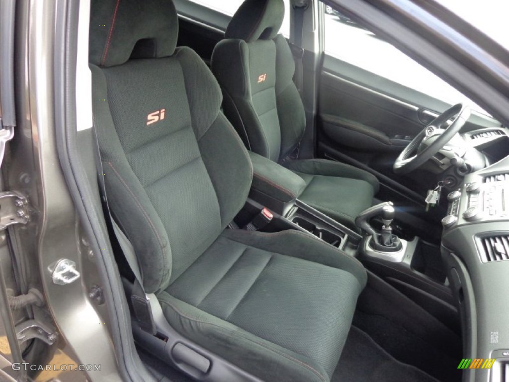 2007 Civic Si Sedan - Galaxy Gray Metallic / Black photo #11