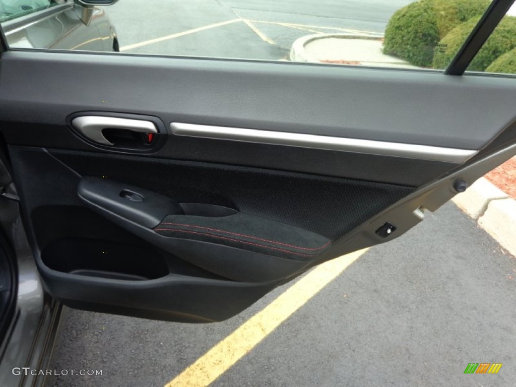 2007 Civic Si Sedan - Galaxy Gray Metallic / Black photo #12