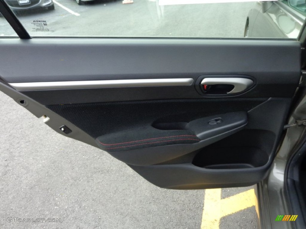 2007 Civic Si Sedan - Galaxy Gray Metallic / Black photo #15