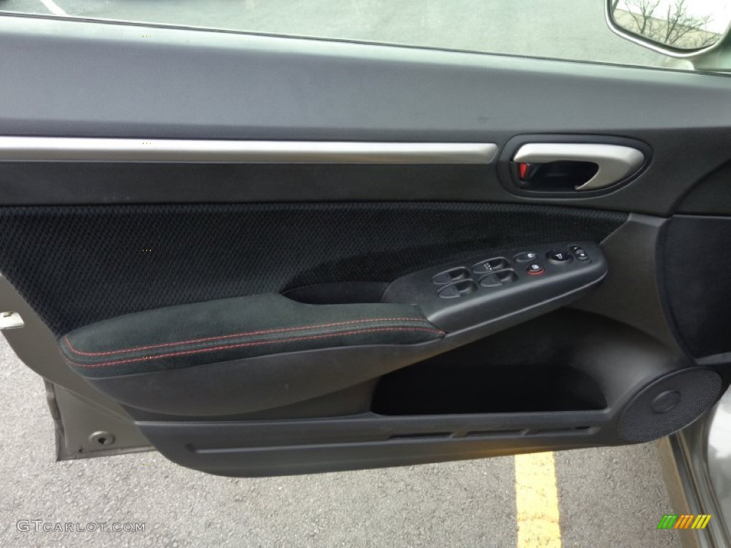 2007 Civic Si Sedan - Galaxy Gray Metallic / Black photo #17