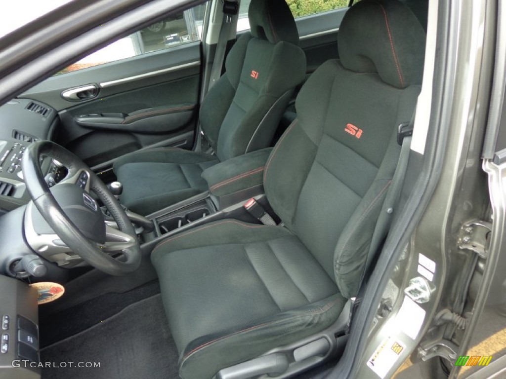 2007 Civic Si Sedan - Galaxy Gray Metallic / Black photo #18