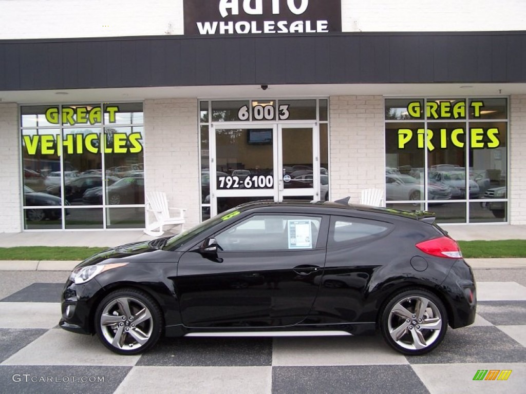 2013 Veloster Turbo - Ultra Black / Black photo #1
