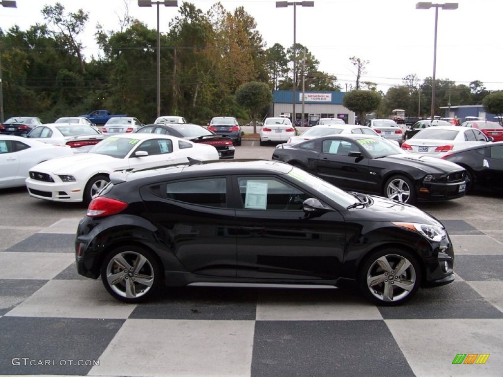 2013 Veloster Turbo - Ultra Black / Black photo #3