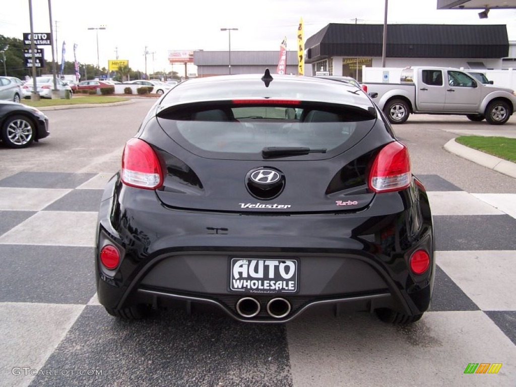 2013 Veloster Turbo - Ultra Black / Black photo #4