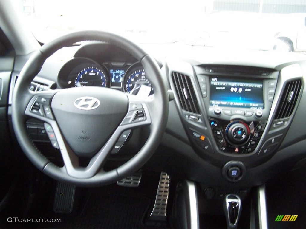 2013 Veloster Turbo - Ultra Black / Black photo #15