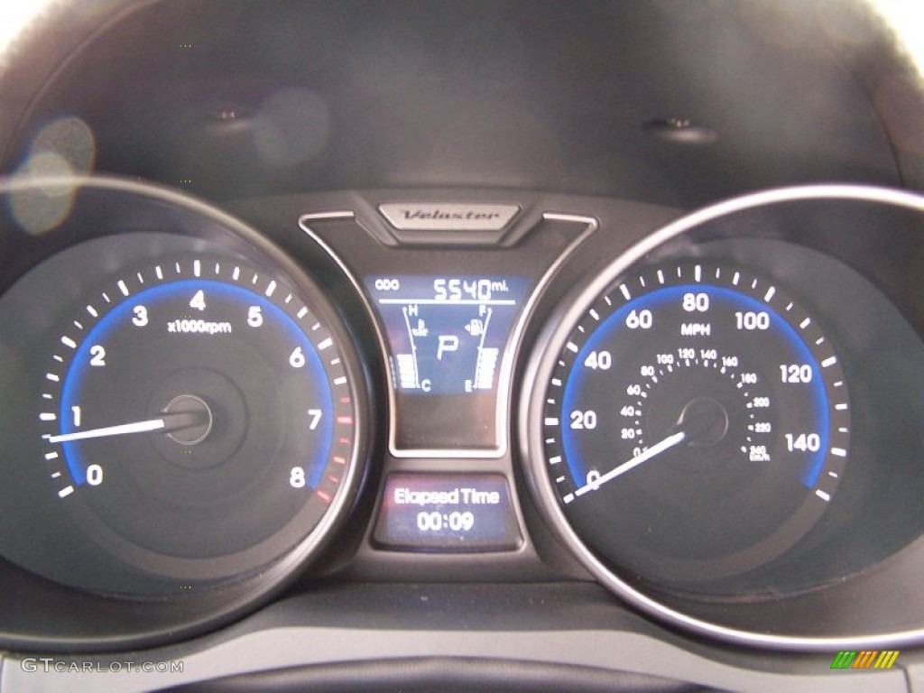 2013 Veloster Turbo - Ultra Black / Black photo #16