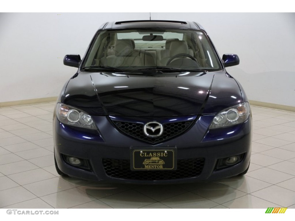 2009 MAZDA3 i Touring Sedan - Stormy Blue Mica / Beige photo #2