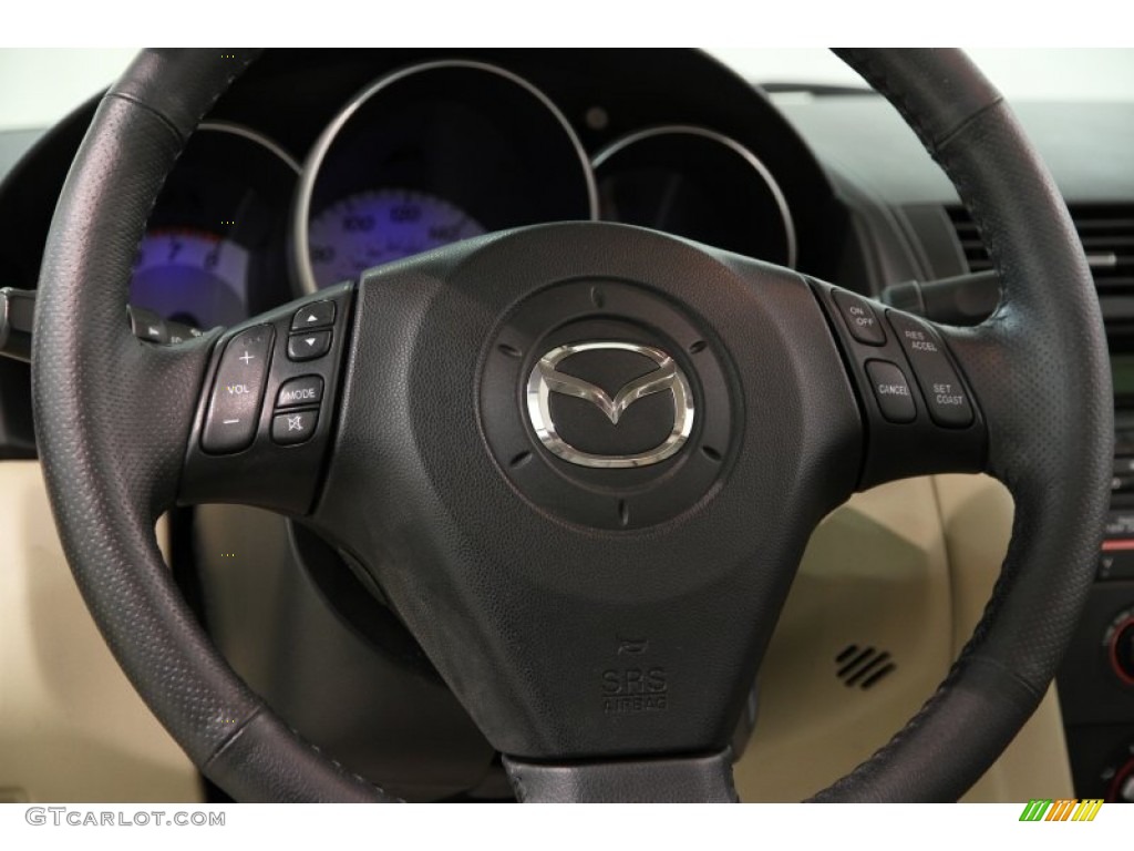 2009 MAZDA3 i Touring Sedan - Stormy Blue Mica / Beige photo #6