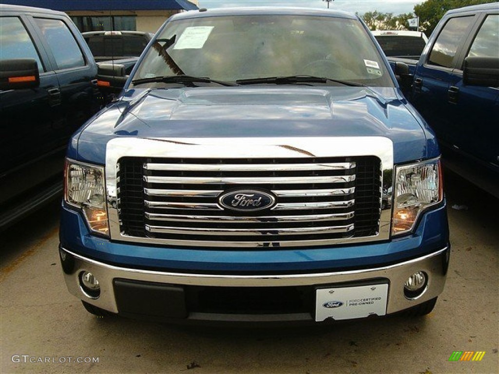 2011 F150 XLT SuperCrew - Blue Flame Metallic / Steel Gray photo #1