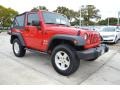 Flame Red 2008 Jeep Wrangler X 4x4 Exterior