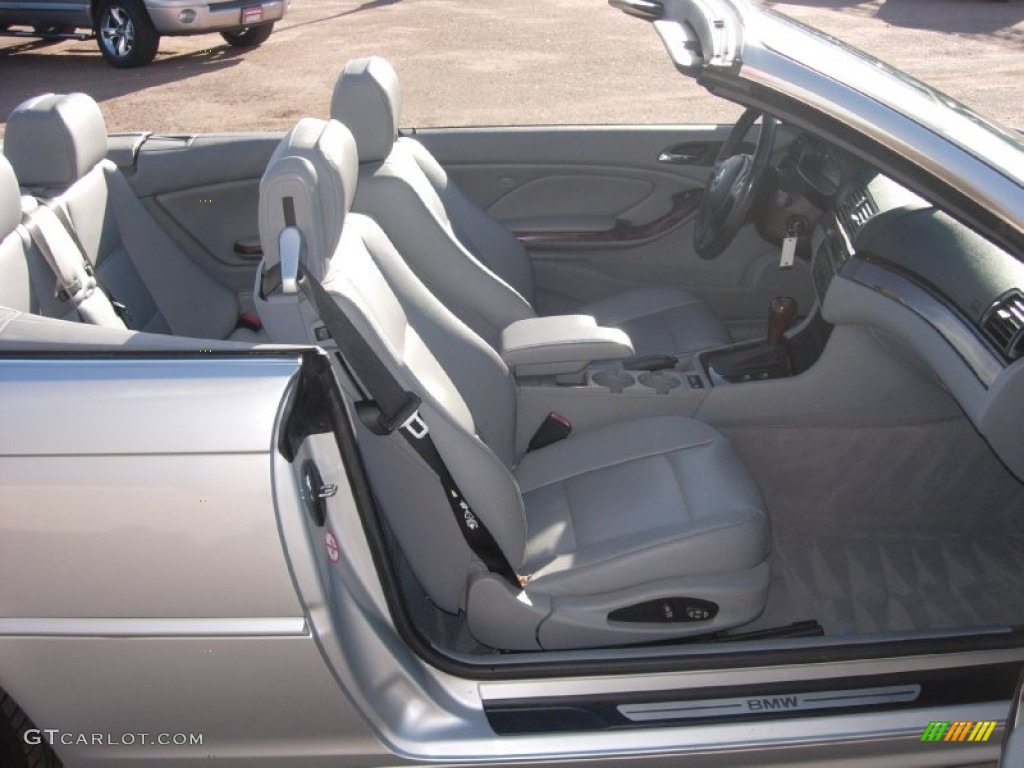2002 3 Series 325i Convertible - Titanium Silver Metallic / Grey photo #8