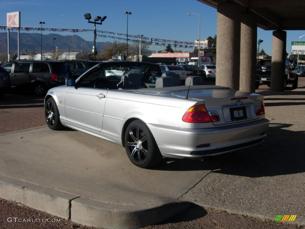 2002 3 Series 325i Convertible - Titanium Silver Metallic / Grey photo #10