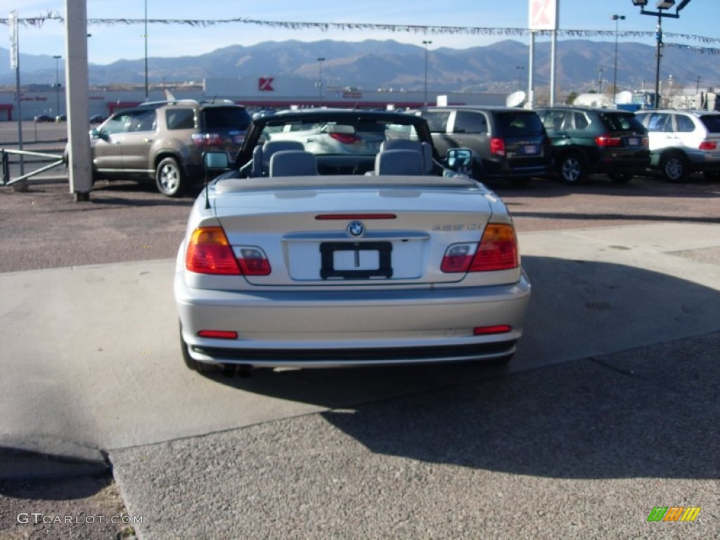 2002 3 Series 325i Convertible - Titanium Silver Metallic / Grey photo #11