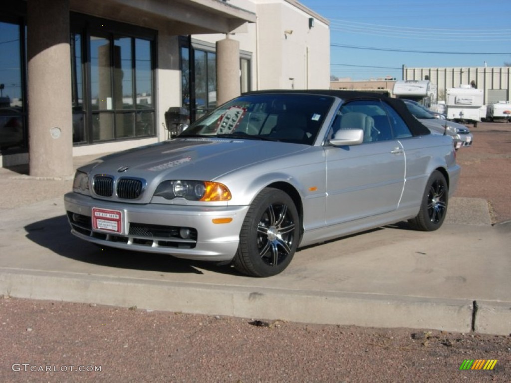 2002 3 Series 325i Convertible - Titanium Silver Metallic / Grey photo #17