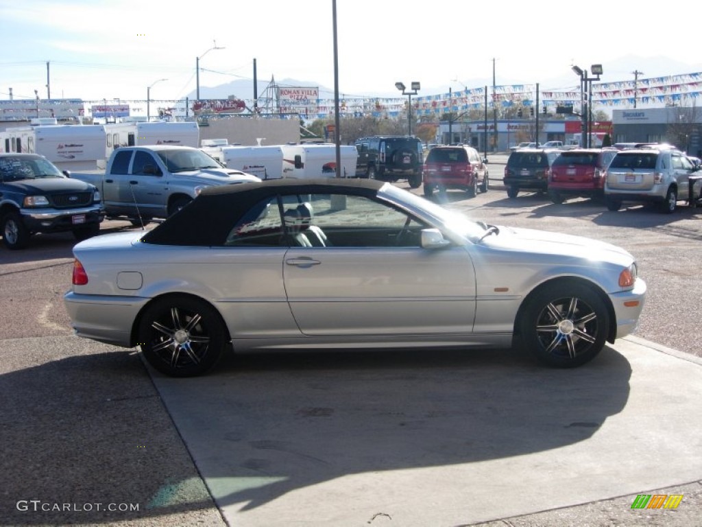 2002 3 Series 325i Convertible - Titanium Silver Metallic / Grey photo #22