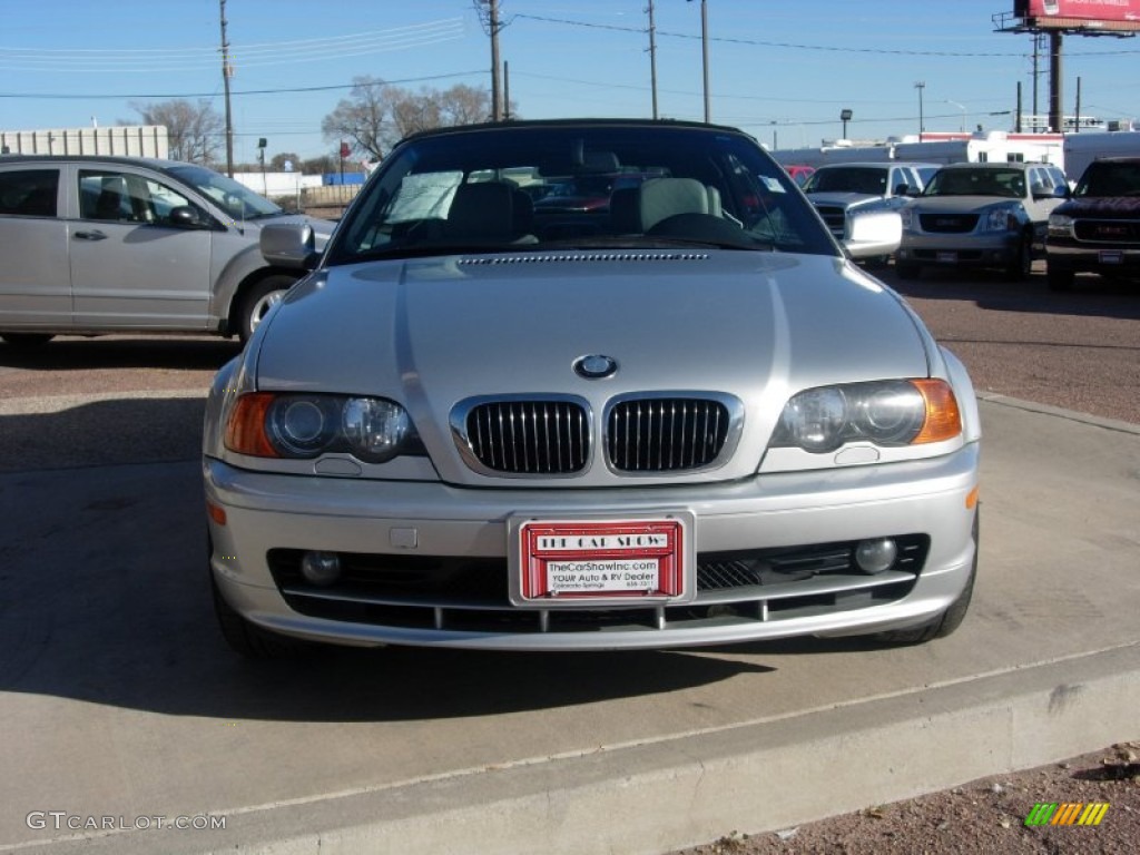 2002 3 Series 325i Convertible - Titanium Silver Metallic / Grey photo #24