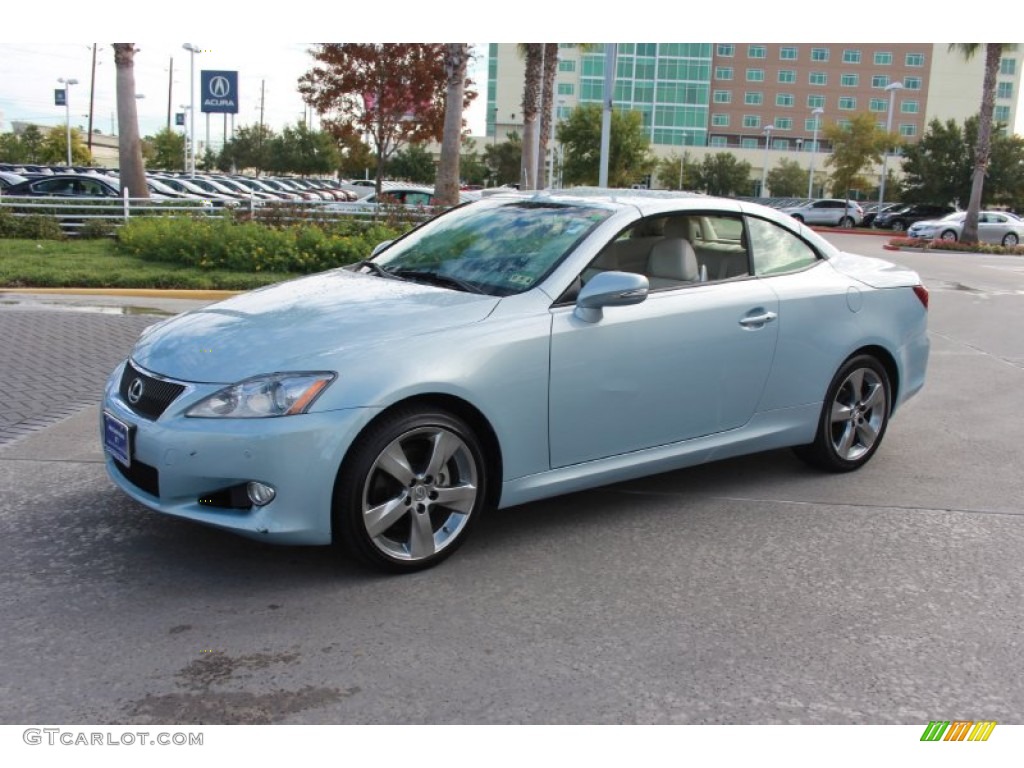 2010 IS 250C Convertible - Cerulean Blue Metallic / Alabaster photo #2