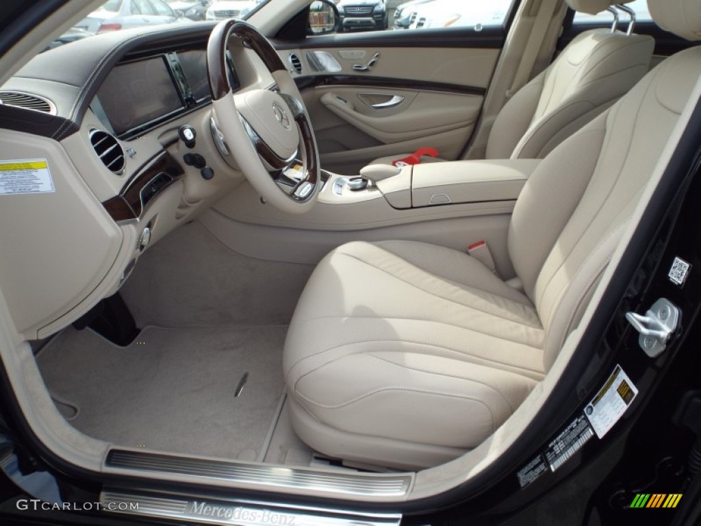Silk Beige/Espresso Brown Interior 2014 Mercedes-Benz S 550 Sedan Photo #87671438