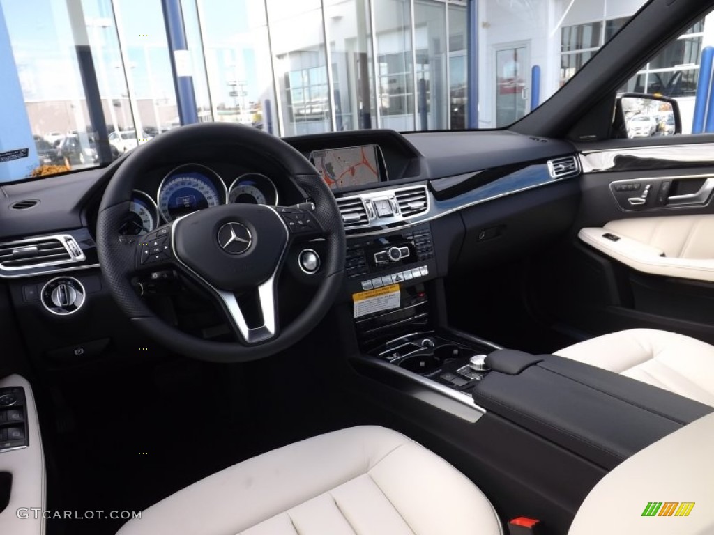 2014 E 350 4Matic Sedan - Obsidian Black Metallic / Porcelain/Black photo #7