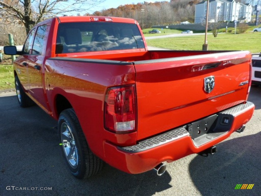 2014 1500 Express Crew Cab 4x4 - Flame Red / Black/Diesel Gray photo #3