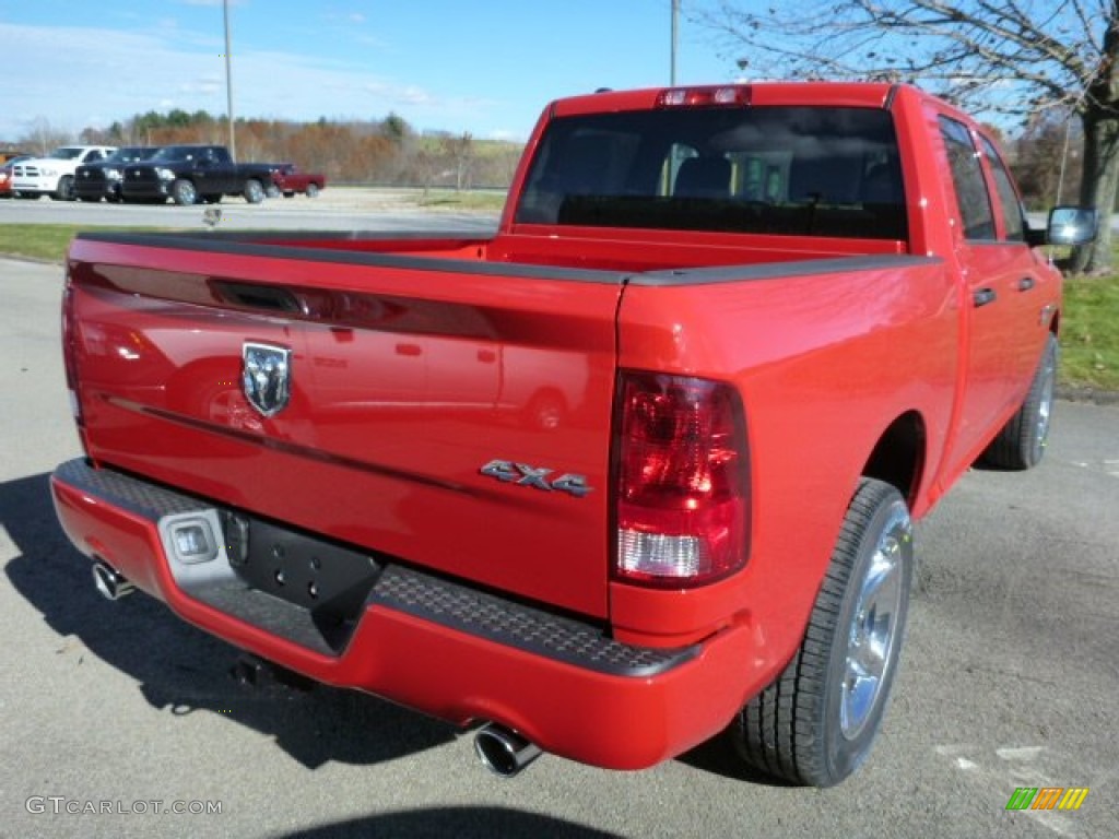 2014 1500 Express Crew Cab 4x4 - Flame Red / Black/Diesel Gray photo #6