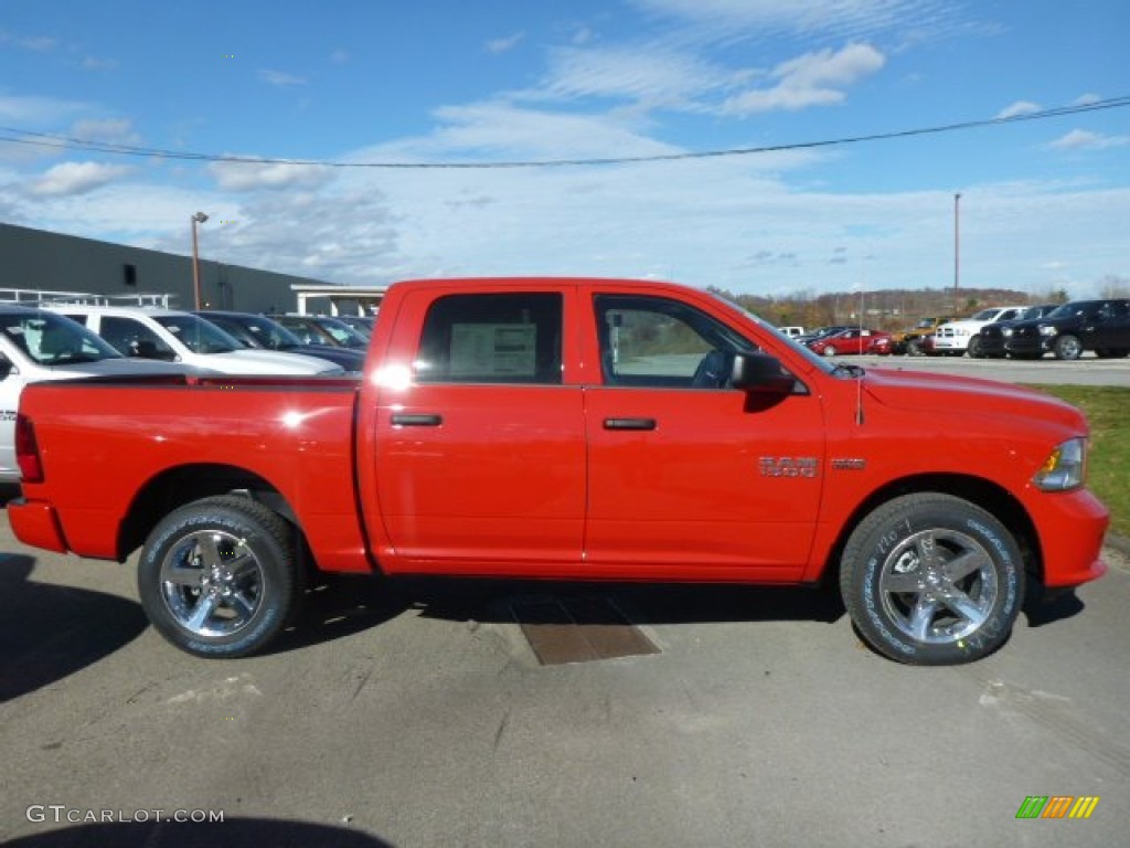 2014 1500 Express Crew Cab 4x4 - Flame Red / Black/Diesel Gray photo #7