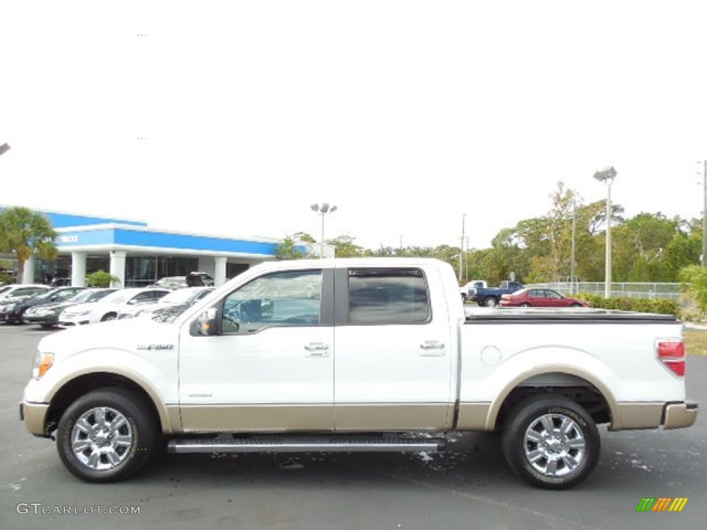 2011 F150 Lariat SuperCrew - Oxford White / Steel Gray photo #2