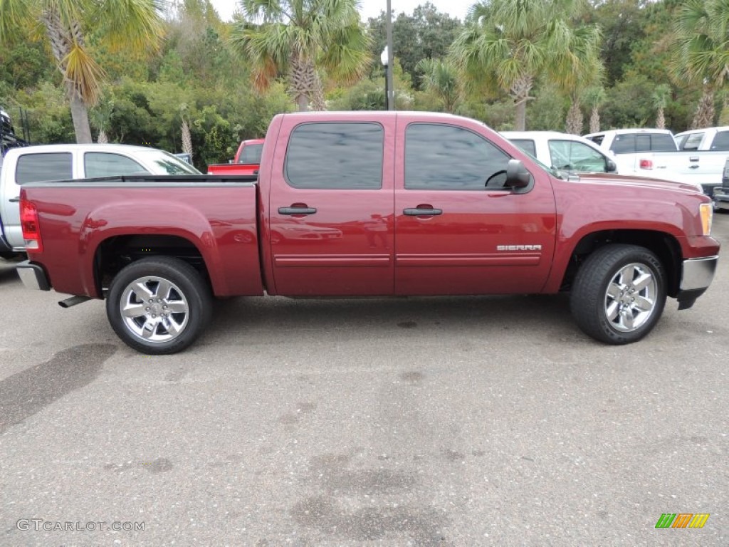 2013 Sierra 1500 SLE Crew Cab - Sonoma Red Metallic / Ebony photo #2