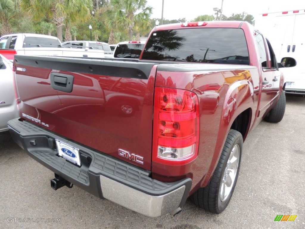 2013 Sierra 1500 SLE Crew Cab - Sonoma Red Metallic / Ebony photo #11