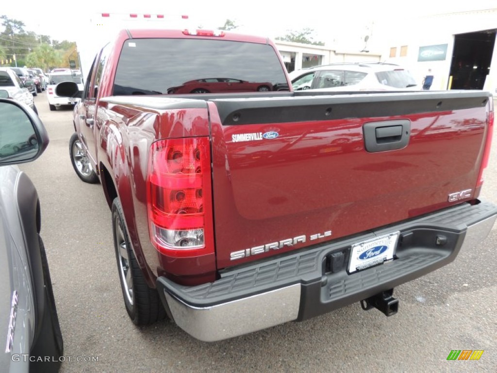 2013 Sierra 1500 SLE Crew Cab - Sonoma Red Metallic / Ebony photo #14