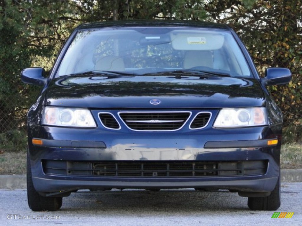2004 9-3 Linear Sedan - Nocturne Blue Metallic / Parchment photo #2