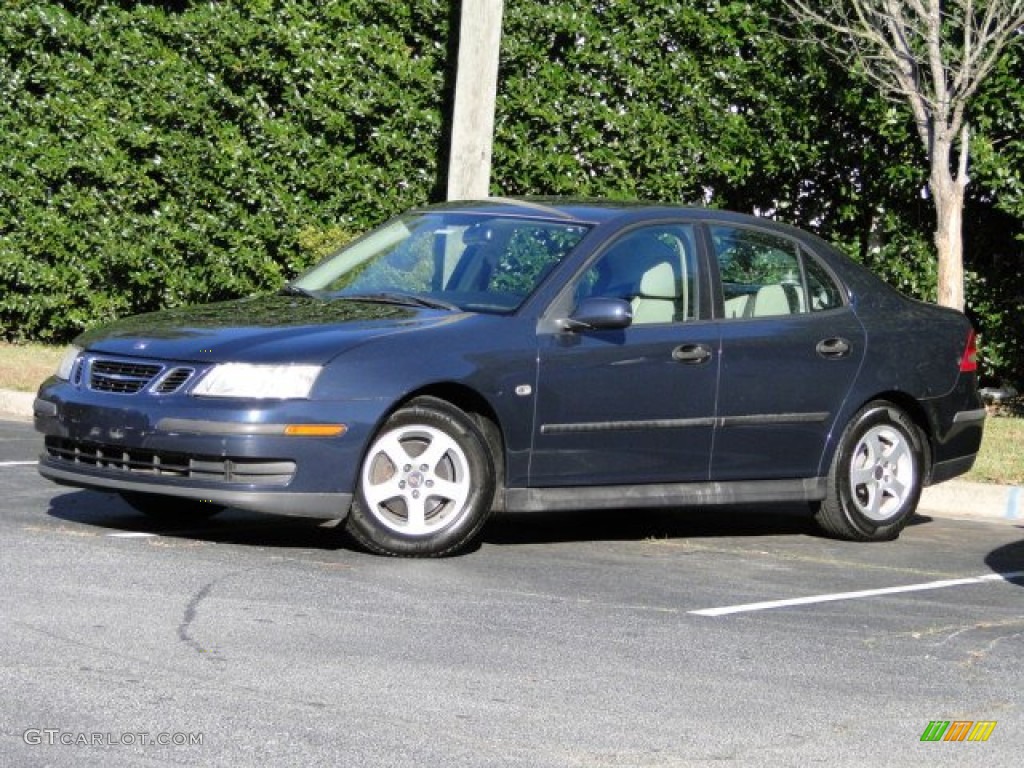 2004 9-3 Linear Sedan - Nocturne Blue Metallic / Parchment photo #19