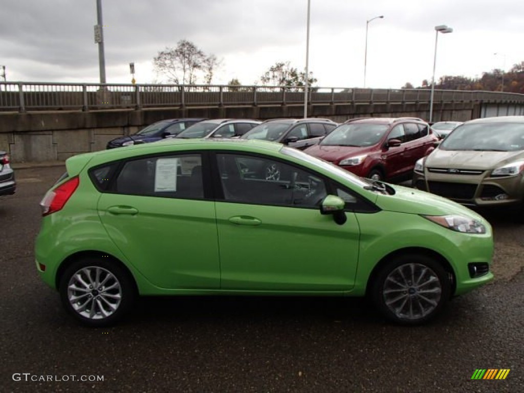 2014 Fiesta SE Hatchback - Green Envy / Charcoal Black photo #1