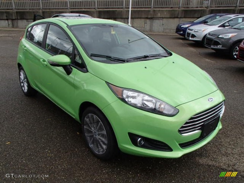 Green Envy 2014 Ford Fiesta SE Hatchback Exterior Photo #87678695