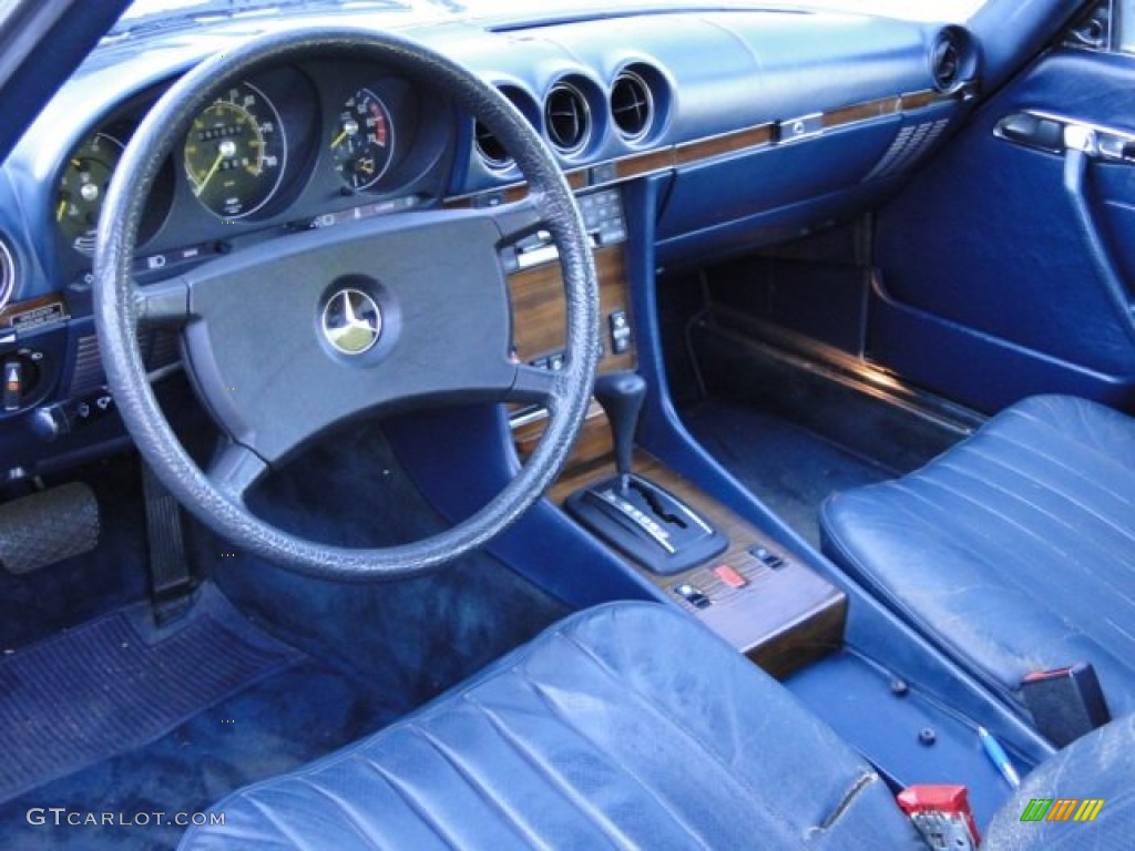 Blue Interior 1982 Mercedes-Benz SL Class 380 SL Roadster Photo #87678746