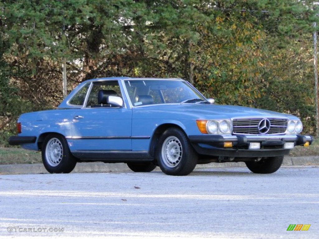 China Blue 1982 Mercedes-Benz SL Class 380 SL Roadster Exterior Photo #87679112
