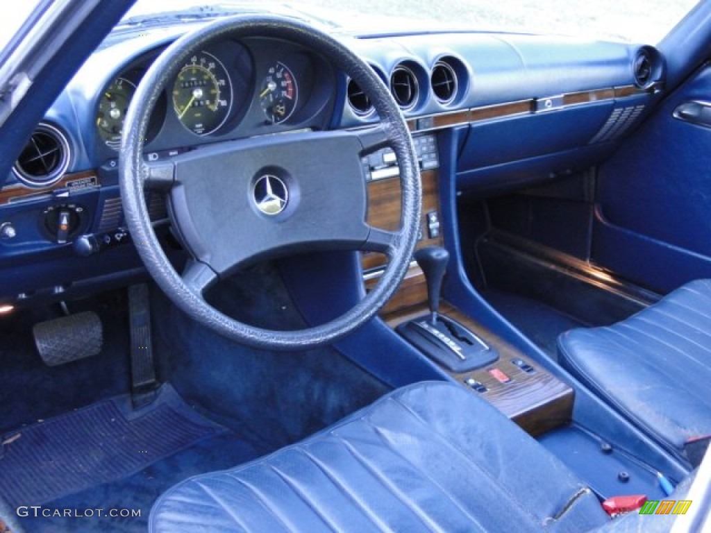 Blue Interior 1982 Mercedes-Benz SL Class 380 SL Roadster Photo #87679133