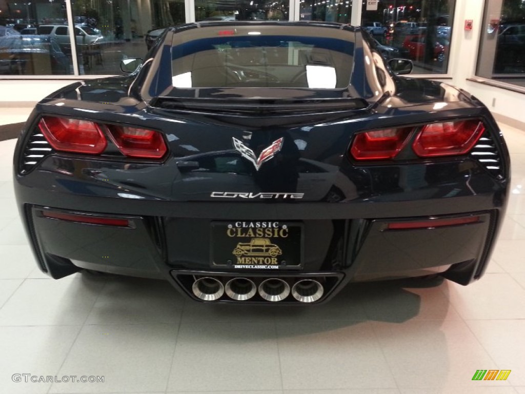 2014 Corvette Stingray Coupe - Night Race Blue Metallic / Jet Black photo #3