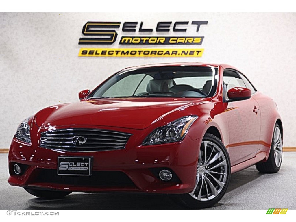 2011 G 37 S Sport Convertible - Vibrant Red / Stone photo #1